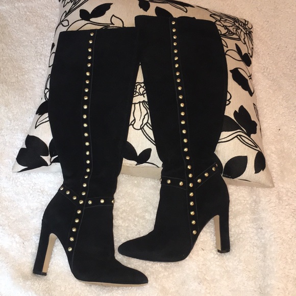 Shoes - Kelly Over the knee Studded Boot.